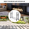 Tangkula 4 Feet Outdoor Firewood Storage Holder Heavy Duty Steel - 3 of 4