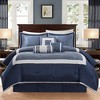 JUJABU 7 Piece Comforter Set Navy - 2 of 4