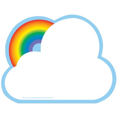 Creative Shapes Etc. Notepad, Rainbow, Large, 5" x 7", 50 Sheets (Pack of 6)