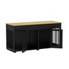 Famapy Wooden Double Cage Furniture Style Dog Kennel with 2 Drawers and Dividers - 3 of 4