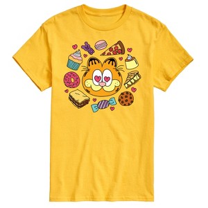 Men's - Garfield - Garfield Hearts Food Short Sleeve Graphic T-Shirt - 1 of 4