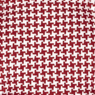 Red Houndstooth Memory Foam Dining Chair Cushions, Set of 6