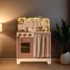 ROBOTIME Kids Kitchen Play Set,Rustic Wooden Pretend Play Kitchen for Toddlers 3+, Pink, 21.84"*11.7"*28.86" - 4 of 4
