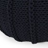NicBex Knitted Cotton Round Pouf Comfortable and Durable Accent Furniture Ideal for Relaxing and Additional Seating, Dark Blue - 3 of 4