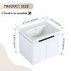 NicBex Floating Bathroom Vanity with Sink,Bathroom Sink Vanity with Soft Close Doors,Bathroom Sink Cabinet for Small Bathroom,Black/White - 3 of 4