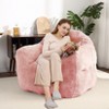 Bean Bag Chair, Comfy Bean Bag Sofa with Back Support, Soft Faux Fur Bean Bag Chair for Adults and Kids, Stuffed Floor Sofa - 3 of 4