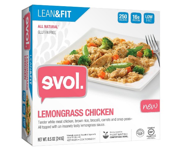Evol Lean and Fit Gluten Free Lemongrass Frozen Chicken - 8.5oz