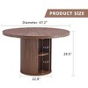 Kumasinova 47.2"Dia Round Dining Table with 2-Tier Storage Base,Elegant Decorative Table for 4-6 People for Living Room,Kitchen&Dining Room - 2 of 4