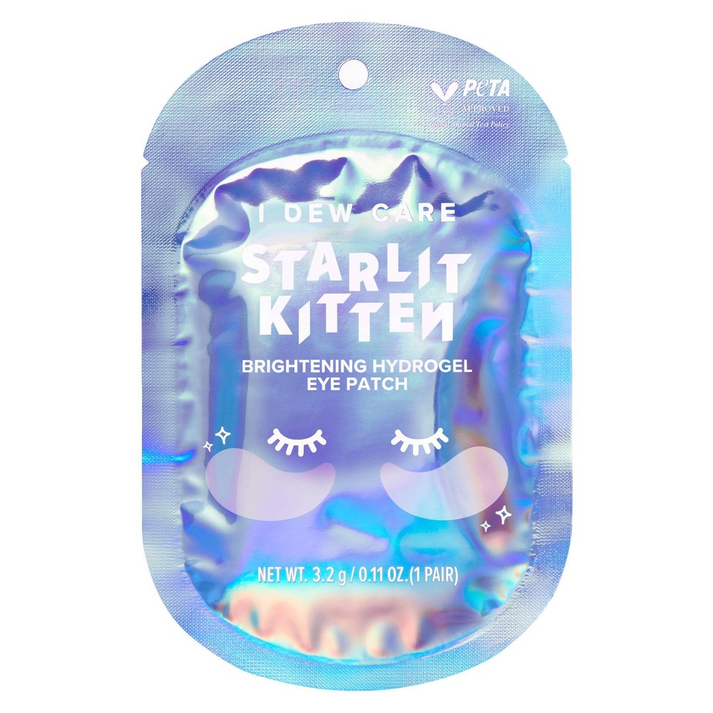I DEW CARE Brightening Hydrogel Eye Mask - Starlit Kitten - 0.11oz: Brightening, Citrus Scent, Contains Niacinamide