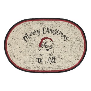 Jolly Ole Santa Jute Oval Placemat 13x19 Vhc Brands - 1 of 3