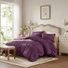 Okak All Size Romantic French Style Pleated Bed Comforter Mini Set,Comfortable Quilt Comforter Bedding Sets,Machine Washable - 2 of 4