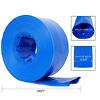 Syemin Drip Irrigation 100Ft Pool Backwash Hose, Heavy Duty Water Discharge Hose for Swimming Pool Filter Pump with 2 Clamp, Blue, 3"*3"*3" - 3 of 4