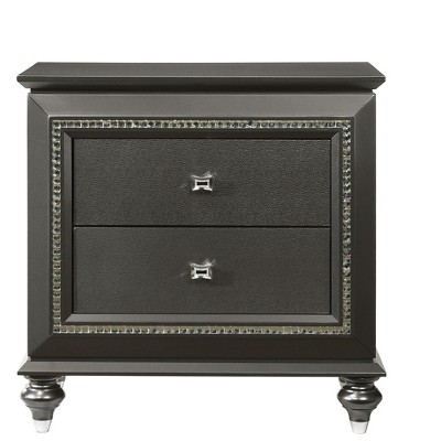 NicBex Nightstand with 2 Drawers,Different Sizes Bedside Table with Sturdy Wooden Frame,Modern Side Table for Bedroom,Living Room