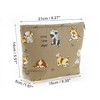 Unique Bargains Women Cartoon Dogs Cosmetic Bag Coffee Color 1 Pc - 2 of 3