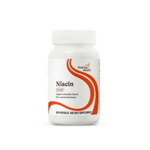 Seeking Health Niacin, 50 mg, Vitamin B3 Supplement for Healthy Hair Skin and Nails, Energy Support, Non-GMO, Vegetarian (100 Capsules) - 1 of 4