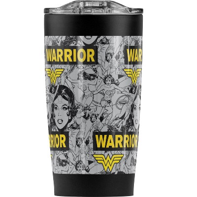 DC Wonder Woman Warrior Steel Tumbler 20oz Coffee Travel Mug