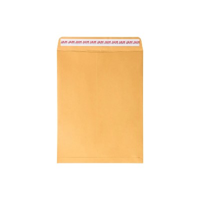 JAM PAPER Self Seal Catalog Envelopes 10" x 13" Brown Kraft Manila 100/Pack (13034233D)