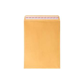 JAM PAPER Self Seal Catalog Envelopes 10" x 13" Brown Kraft Manila 100/Pack (13034233D)