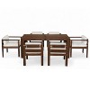 Whisen 7-Piece Outdoor Dining Set for 6 with Beige Fabric Cushions & 70.8" Rectangle Table - 4 of 4