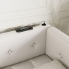 Streamdale Upholstered Queen Size platform bed with USB Ports, Beige - 3 of 4