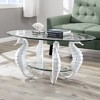 SPI Home Seahorse Coffee Table – 42" Glass-Top Nautical Table with Sculpted Marine Base, Coastal Living Room Statement Furniture - 2 of 4