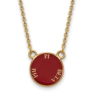 Black Bow Jewelry 14k Yellow Gold Plated Sterling Silver Pi Beta Phi Greek Life Necklace 18 Inch - 1 of 4