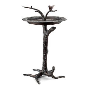 SPI Home Bird & Twig Sundial/Birdbath – Metal Garden Accent, 26.5" Tall, Dual-Use Nature Sculpture - 1 of 4