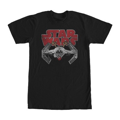 Men's Star Wars TIE Fighter Christmas Reindeer  T-Shirt - Black - Large