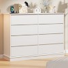 CuisinSmart 8 Drawer Dressers for Bedroom, Chest of Drawers with Deep Drawers, Horizontal Wooden Dresser for Living Room, Hallway, Kids Room - 4 of 4