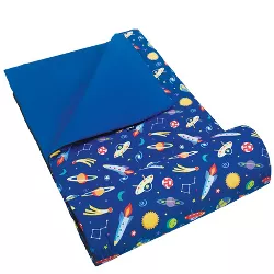Wildkin Kids Cotton Blend Sleeping Bags for Boys & Girls, Camping & Overnight Travel (Out of this World)