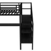 NicBex Loft Bed with L-Shaped Desk & USB,Metal Bunk Bed with Wardrobe,LED & Adjustable Shelves,High Loft Bed for Teens,Adults - 4 of 4