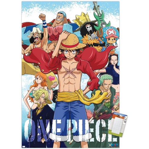 Trends International One Piece - Crew Unframed Wall Poster Print White  Mounts Bundle 22.375