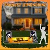 Syemin Decorative Holiday Scene Props Halloween Inflatable Decorations Skeleton Tombstone Banner, Outdoor Decor Yard Decor, Orange, 112"*40"*45" - 3 of 4
