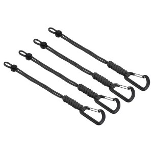 Unique Bargains Braided Wrist Polyester Keychain Badge Lanyard with Snap Hook 4 Pcs - 1 of 4