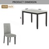 FONTOI 5-Piece Dining Sets with Faux Marble Tabletop, Dining Table Set for Kitchen Dining Room, BLACK and GRAY, 45.5"*30"*28.5" - 3 of 4