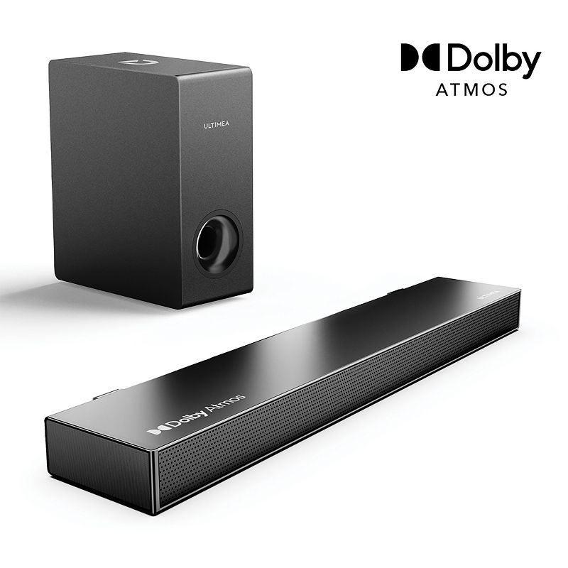 Ultimea Nova S50 2.1-Channel Virtual Dolby Atmos® 15.7-In. Sound Bar with Subwoofer, Black, 2 of 10