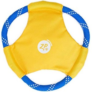 ZippyPaws Rope Gliderz - Durable Outdoor Dog Frisbee Toy for Fetching, Tough Mountain Climbing Rope - Yellow - 1 of 1