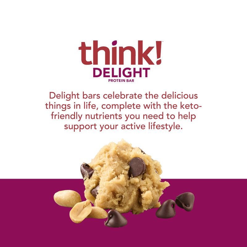 think! Keto Chocolate Peanut Butter Cookie Dough Bars - 5Pk, 4 of 15
