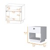 Sapphtopaz Modern Night Stand with Open Storage Shelf & 1 Drawer Space-Saving Wood Side Table 2-Tier Small Nightstand for Bedroom,Living Room - 3 of 4
