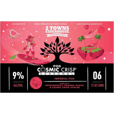 2 Towns Ciderhouse Seasonal Cosmic Crisp - 6pk/12 fl oz Cans