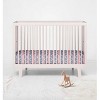 Bacati - Emma Coral/Navy Large Triangles Muslin 100 percent Cotton Universal Baby US Standard Crib or Toddler Bed Fitted Sheet - 4 of 4