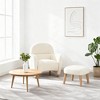 Okak Modern Upholstered Leisure Sofa Accent Chair with Footrest,Soft Padded Lazy Chair Set for Living Room,Bedroom - 3 of 4