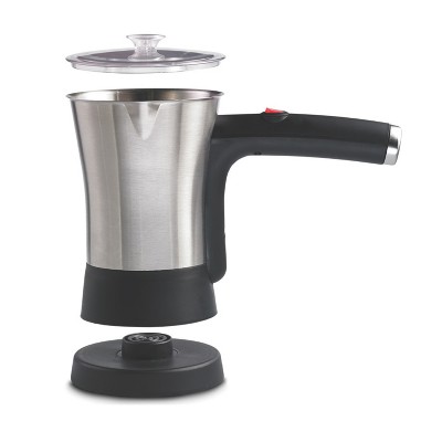 Brentwood 4-Cup Stainless Steel and Black Turkish Coffee Maker