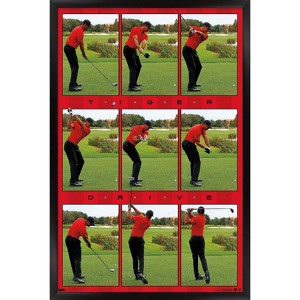 Trends International Tiger Woods - Drive Framed Wall Poster Prints - 1 of 4