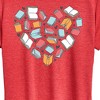 Women's - Instant Message - Book Heart Short Sleeve Graphic T-Shirt - 2 of 4