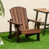 Infans Set of 4 Kid's Adirondack Chair Patio Wood High Backrest Arm Rest Outdoor - 4 of 4