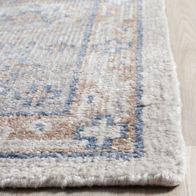 Ivory Elegance 8' x 10' Hand-Knotted Wool & Silk Area Rug