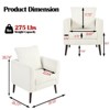KTMBDW Modern Accent Chairs, Fabric Upholstered Living Room Chair with Pillow, Cozy Lounge Chair Back and Wood Legs for Bedroom, Office - 4 of 4