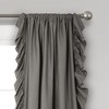 Set of 2 (95"x54") Reyna Light Filtering Window Curtain Panel Gray - Lush Décor: Bohemian Style, Rod Pocket, Polyester - image 2 of 4