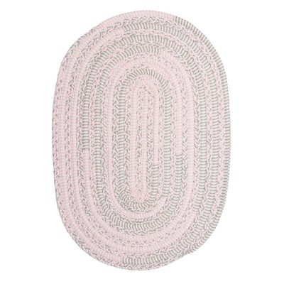Colonial Mills Bella Nursery - Pink Grey 5 Ft x7 Ft Oval Rug Indoor 70% Polyester/30% Cotton